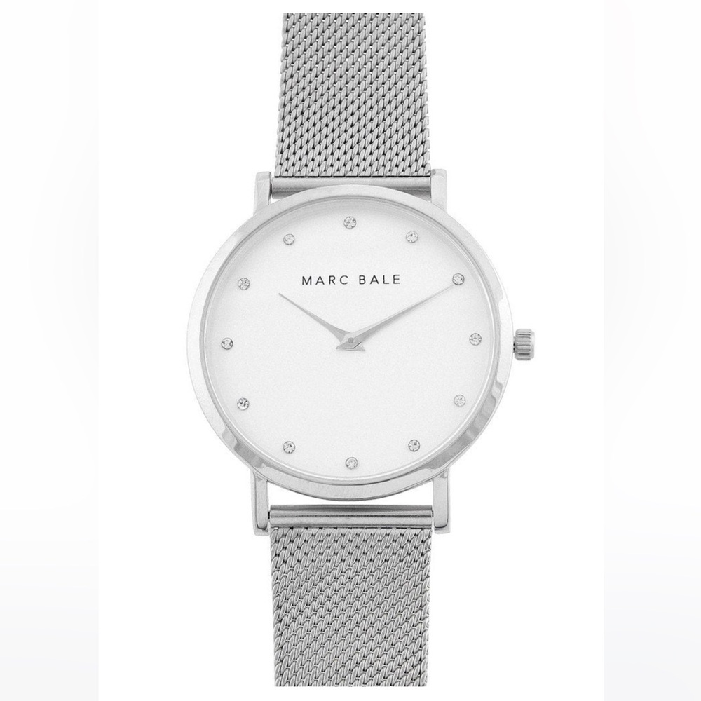 New Swarovski crystal silver band Marc bale watch